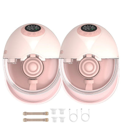 Tire-lait-avec-base-chauffante-rose-vif