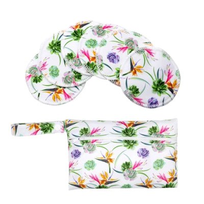 coussinet-d'allaitement lavable-olivine-pochette-fleurs
